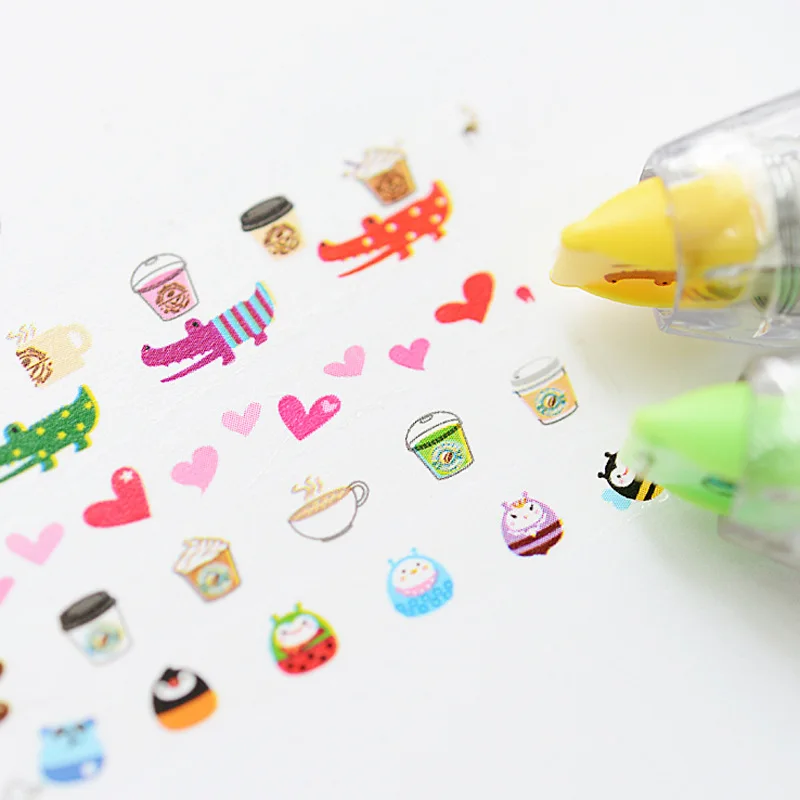 

4 Pcs/lot Kawaii Animals Cat Press Type Decorative Correction Tape Scrapbooking Diary Stationery School Supply Set