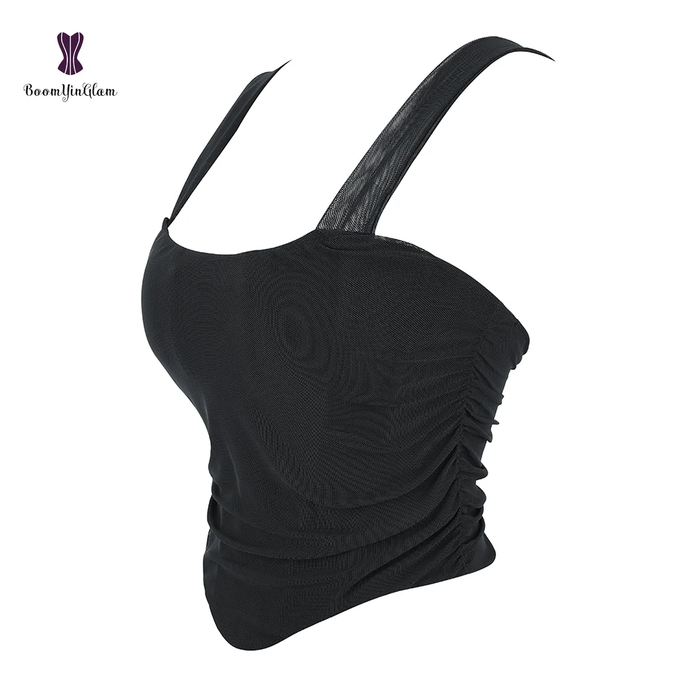 

Кружевной сетчатый корсет со складками и ремешком