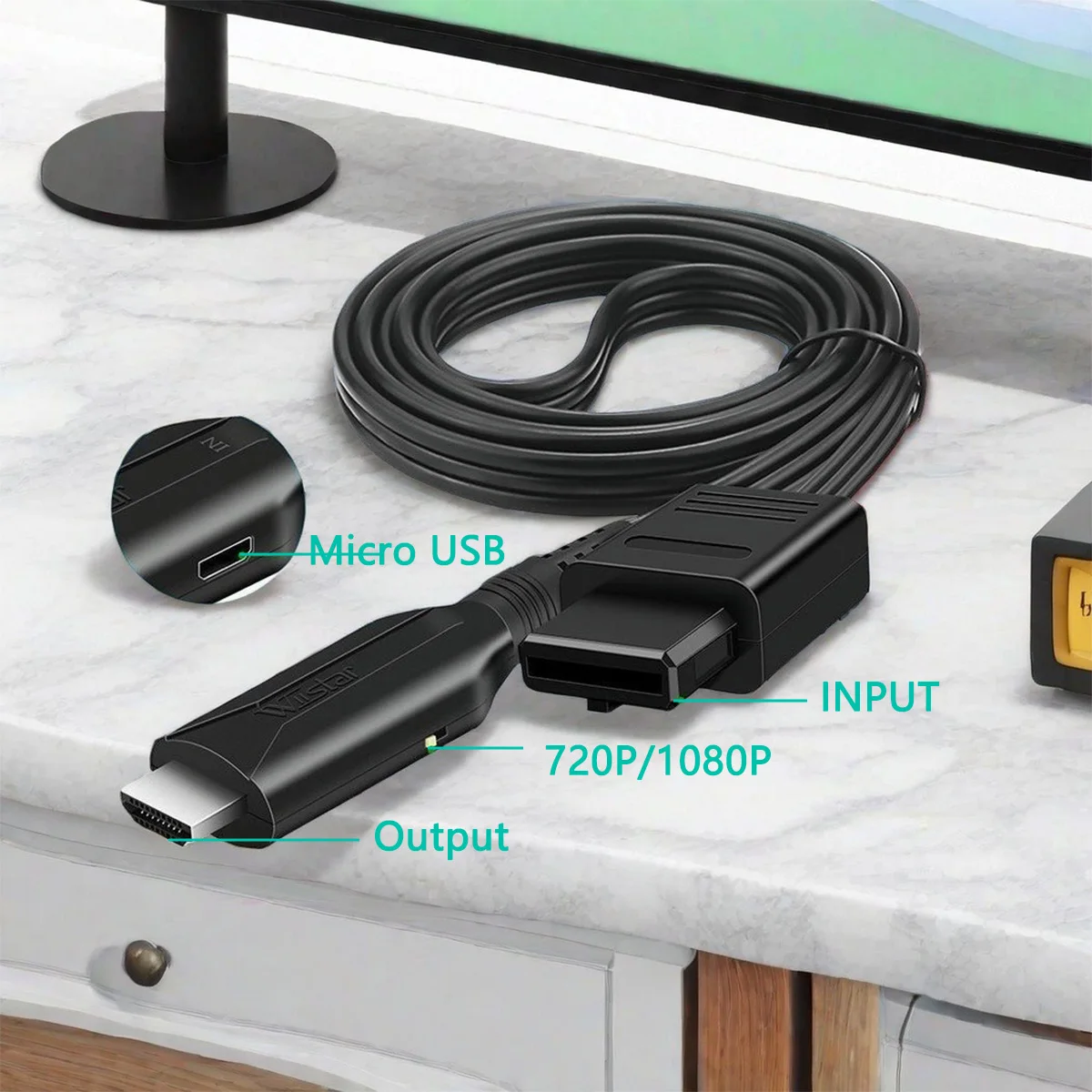 Кабель-адаптер N64 для HDTV 720P 1080P Nintendo N64/GameCube/SNES Plug &amp Play 100 см