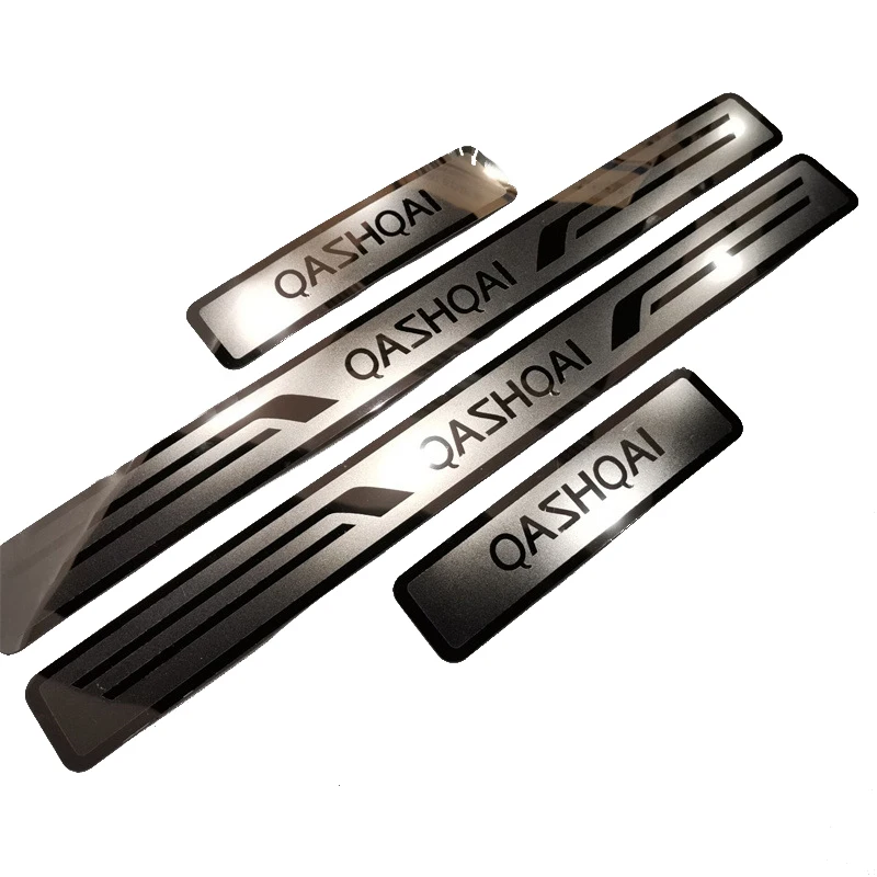 

Door Sill Scuff Plate Stickers Stainless Steel Welcome Pedal Guard Styling Trim Car Accessories For Qashqai J10 J11 2007-2020