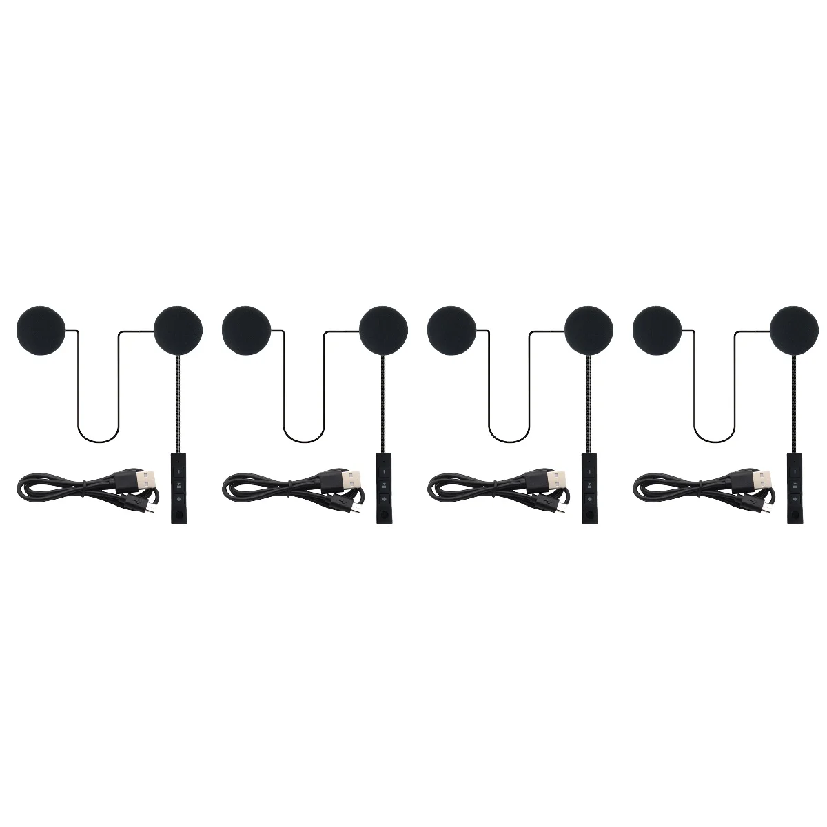 

4 Pieces Wireless The Ear Headphones Motorcycle Intercom Headset Earphone Half Ski