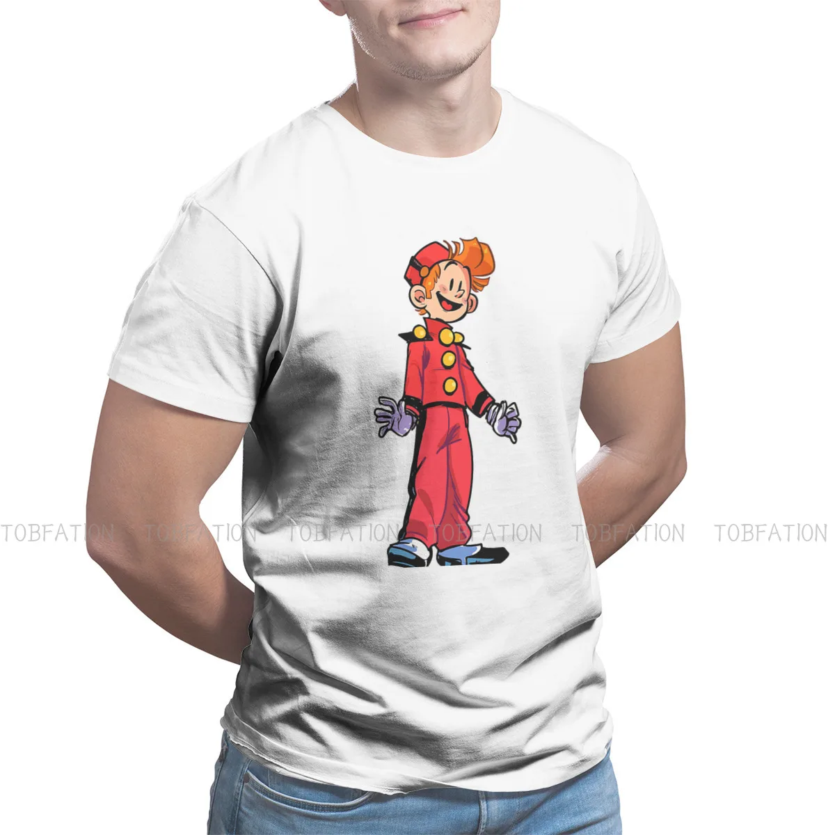 

Spirou and Fantasio Spip Comics Crewneck TShirts Boy Distinctive Men's T Shirt Funny Tops 6XL
