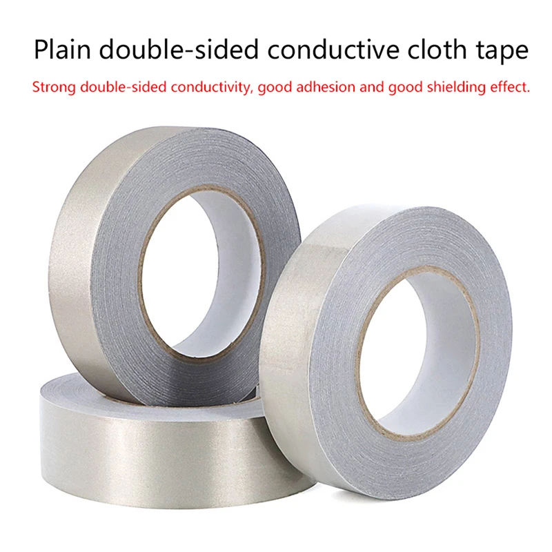 

20M Conductive Fabric Cloth Tape 5mm-20mm Width Single-Sided Laptop Cellphone LCD EMI Shielding Adhesive Tape Electrical Tape