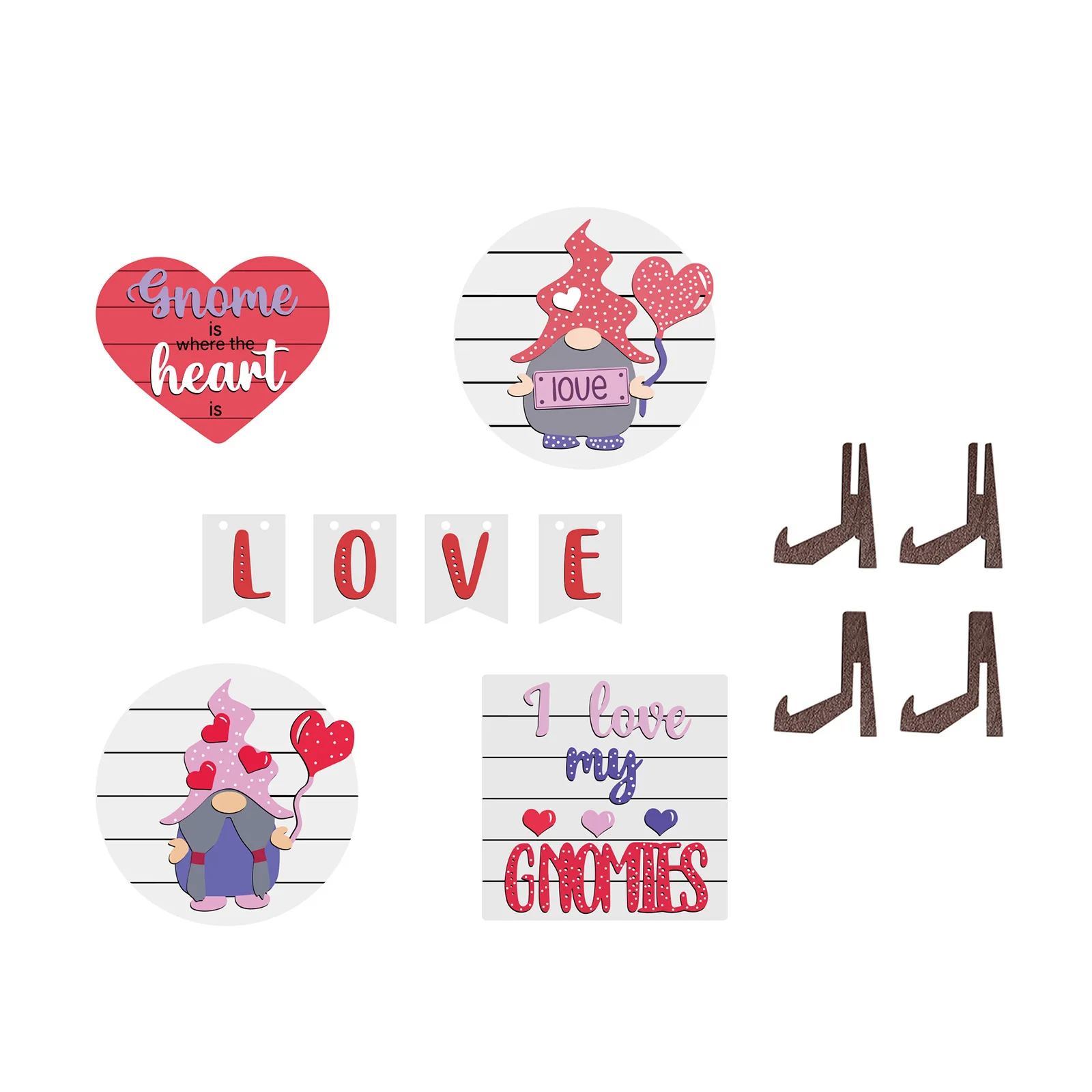 

Lovely Layered Pallet Decor Set Solid Wood and Premium Printing Decor Ideal Gift for Adult Toddler Kids