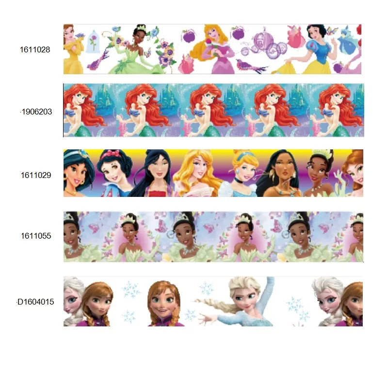 

Disney Princess Grosgrain Ribbon Printed 25mm for Hairbows DIY 10yards