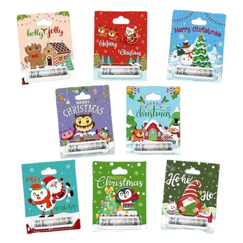 Рождественские елочные открытки Прочные поздравительные с ярким дизайном из 8