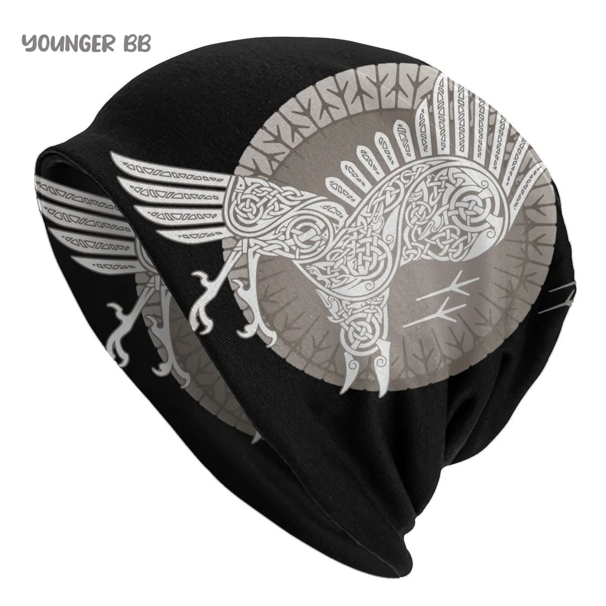 

Vikings Norsemen Ragnar Men Women's Beanie Hats RAVEN Essential Knitted Hat Hip Hop Earmuff Bonnet Street Skullies Beanies