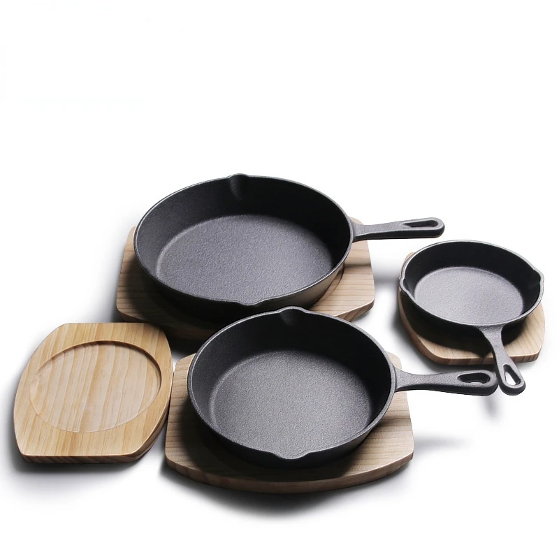 

Cast Iron Non-stick 14/16/20CM Skillet Frying Pan for Gas Induction Cooker Egg Pancake Pot Kitchen&Dining Tools Cookware