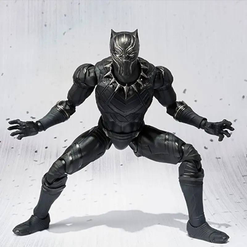 

Disney Shf Avengers Captain America 3 Black Panther Cartoon Joint Movable Hand Action Model Garage Gift Collection Toys Figure