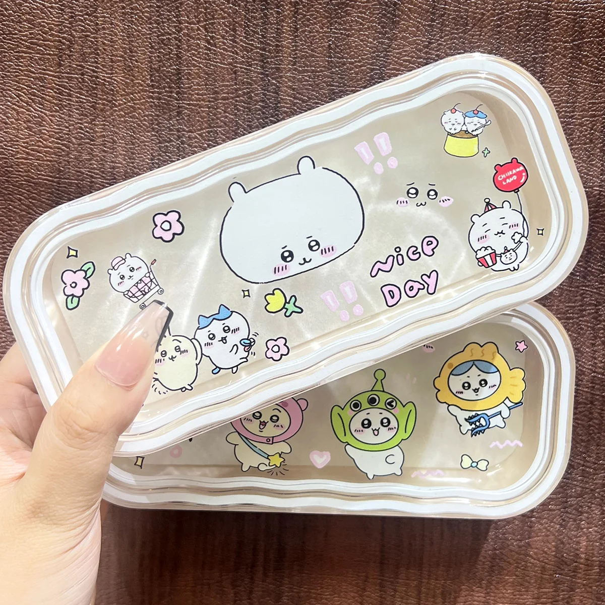 Милый чехол для очков в стиле аниме Chiikawas портативный с защитой от давления