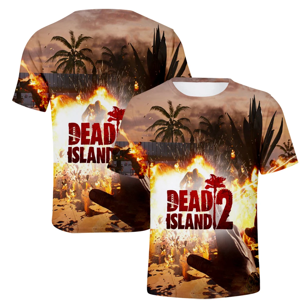 

2023 Summer Men's T-shirt 3D Printing Coconut Tree Street Clothing Men's and Women's Fashion Large Quick Drying Short Sleeve Top