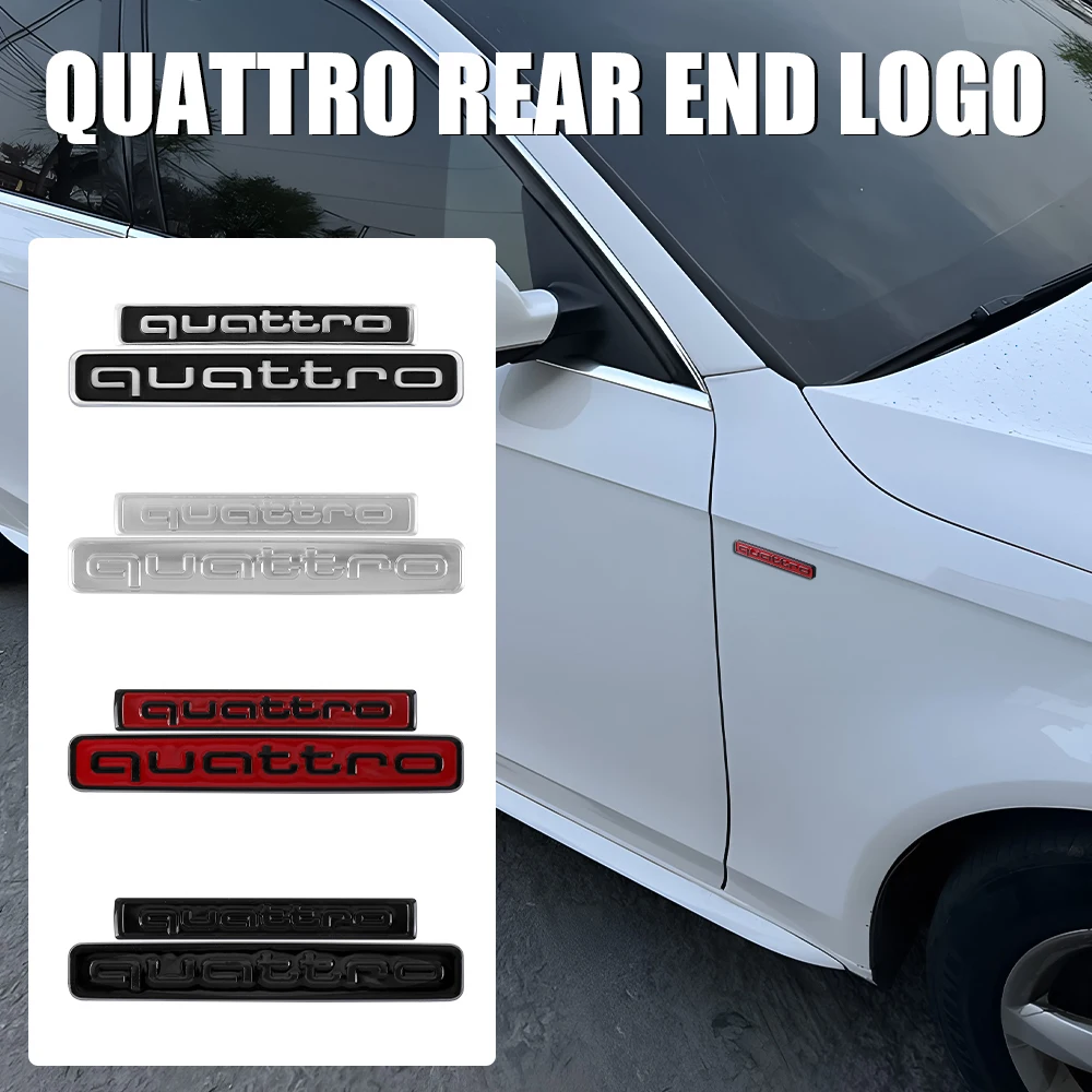 Фото 3D металлическая эмблема QUATTRO, наклейка для украшения автомобиля, аксессуары для авто, колпачок для клапана, для Quattro, для Audi Sline, TT, Q2, Q3, Q5, Q7, Q8, A6, A7, R8 №5