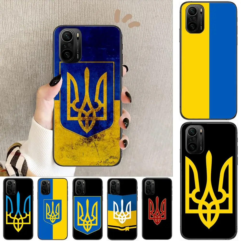 

Ukraine Flag luxury Phone Case For xiaomi redmi POCO F1 F2 F3 X3 Pro M3 9C 10T Lite NFC Black Cover Silicone Back Prett mi 10 ul