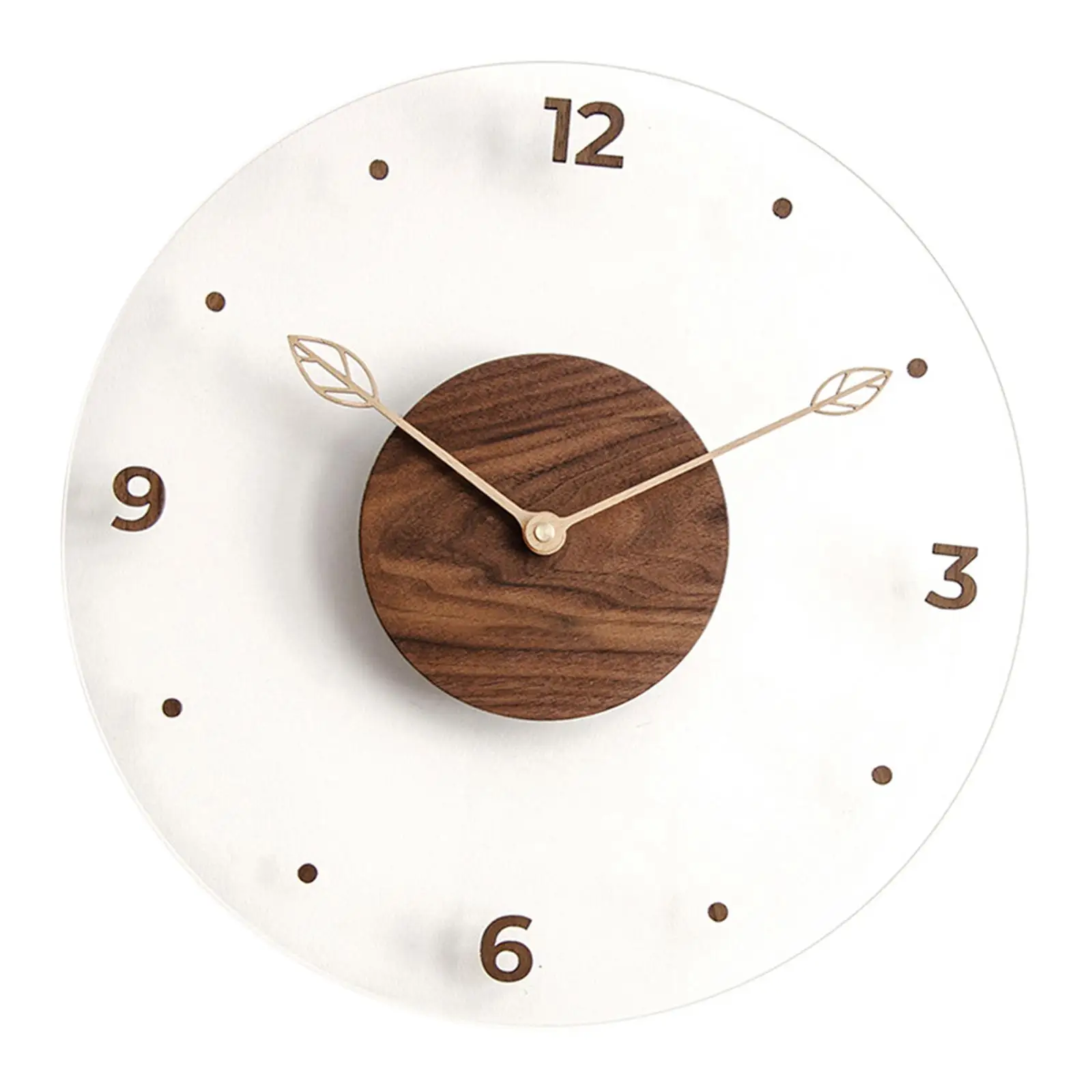 

Стеклянные декоративные подвесные часы, бесшумные, не тикающие, 12 дюймов, деревянные настенные часы для кухни, ванной, дома