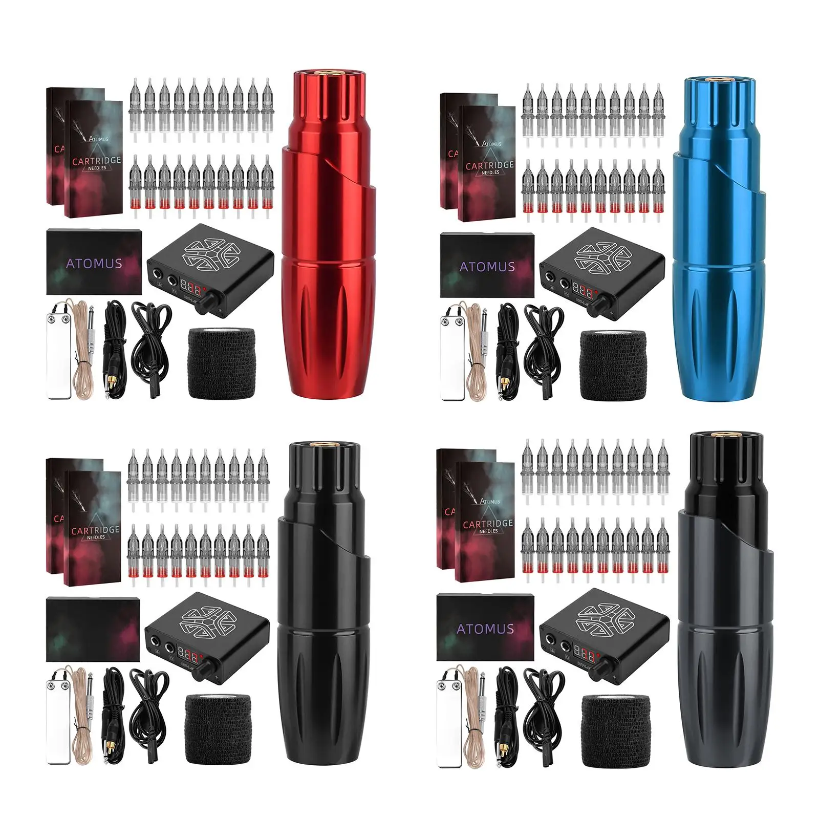 

Полный набор тату-ручек, блок питания, вилка типа US для художников