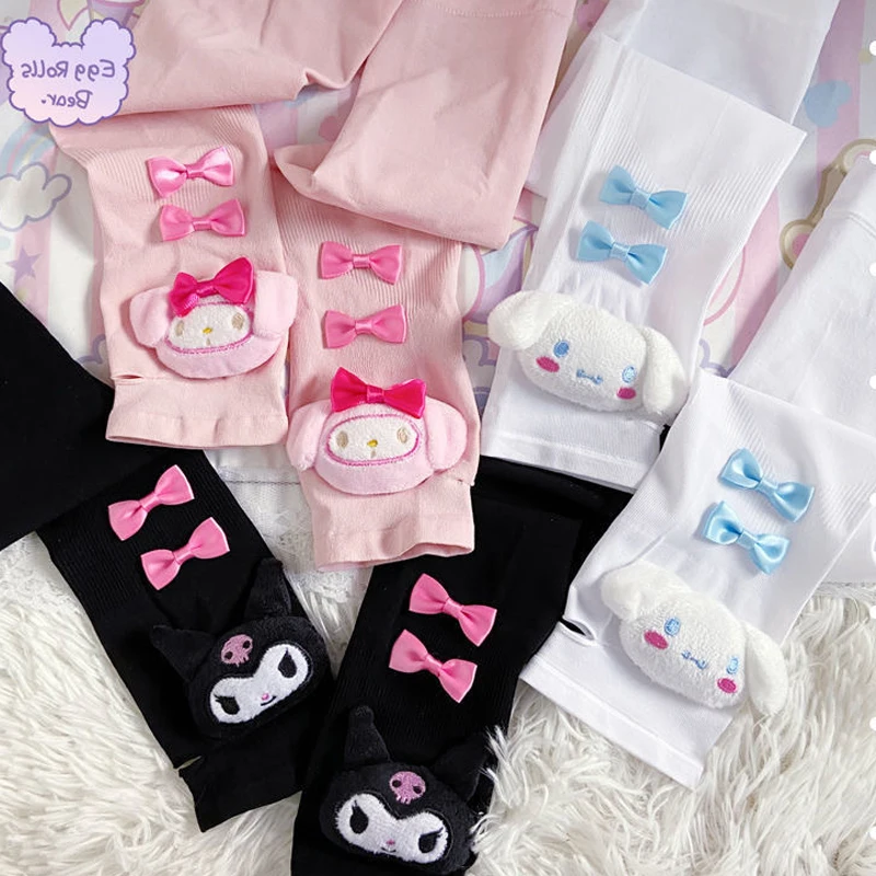 Kawaii Sanrio ледяной рукав летние японские мультфильмы Kuromi Melody Симпатичные уличные