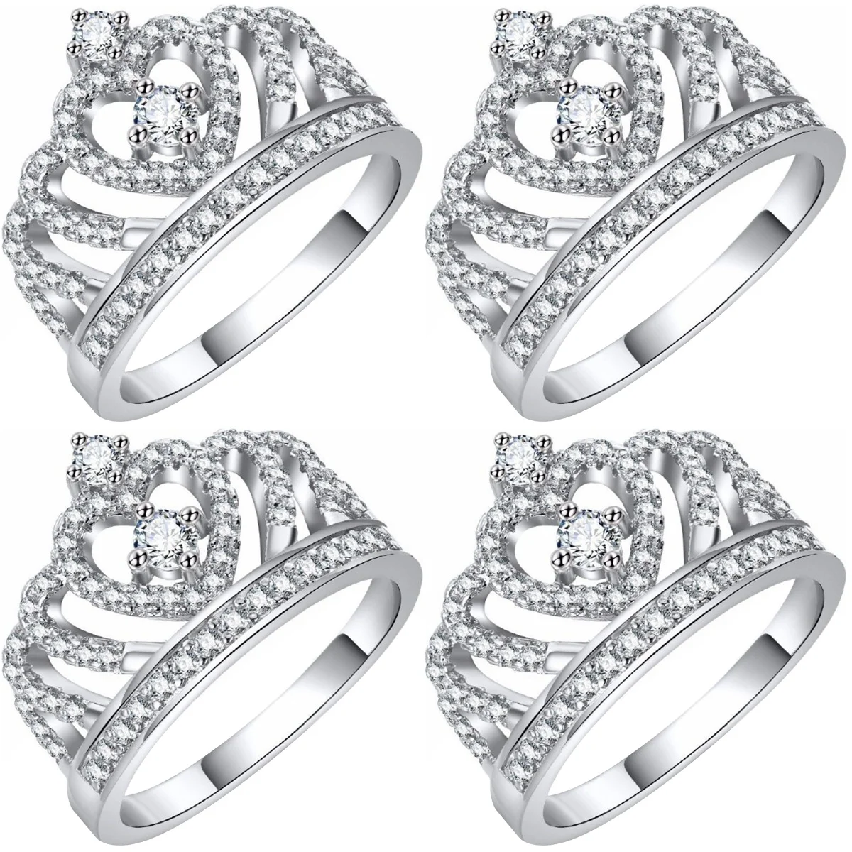 

4pcs Ring Heart Finger Ring Finger Ring Decoration