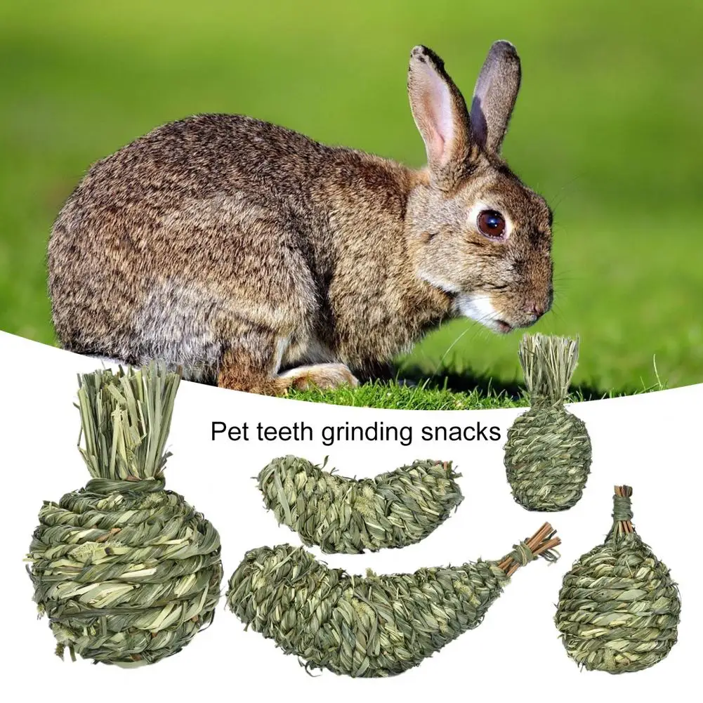 

Pet Chew Toy Fruit Shape Natural Grass Relieve Boredom Rabbit Hamster Chinchilla Guinea Pig Squirrel Gerbil Teeth Pet Supplies