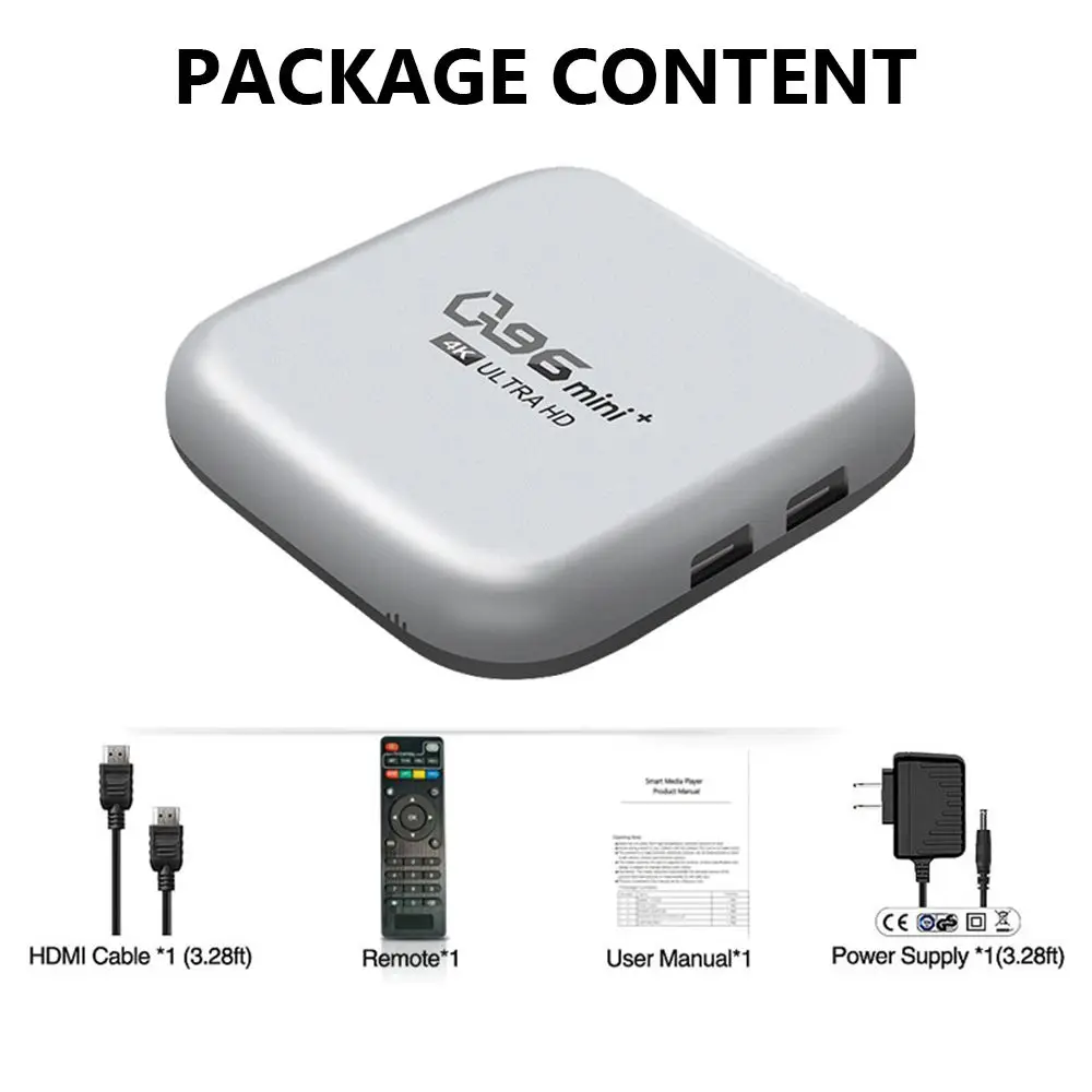 Новинка 2022 8 ГБ + 128 H.265 медиаплеер Q96 Mini Plus Приставка Smart TV Android 10 1 четырехъядерный
