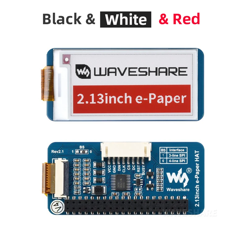 Фото Raspberry Pi 2,13 дюйма E-Ink дисплей шляпа 250x122 разрешение e-Paper экран SPI для Raspberry Pi 4B/3B +/3B/3A +/Zero для Arduino №3