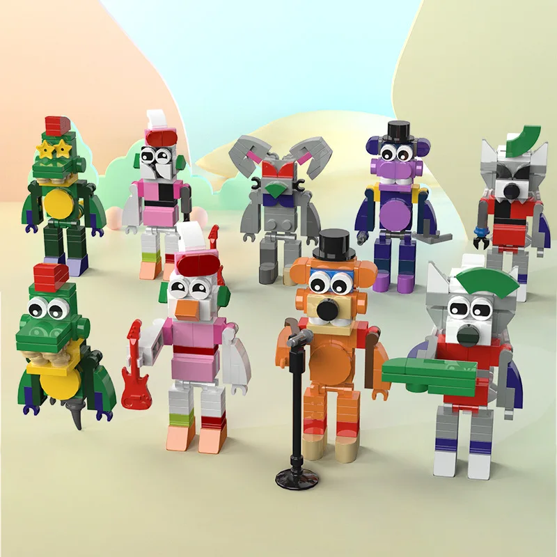 

Экшн-фигурка FNAF 2024, набор строительных блоков, аниме мультяшная модель Фредди, игрушки, кирпич, строительные игрушки для детей, Новогодний подарок