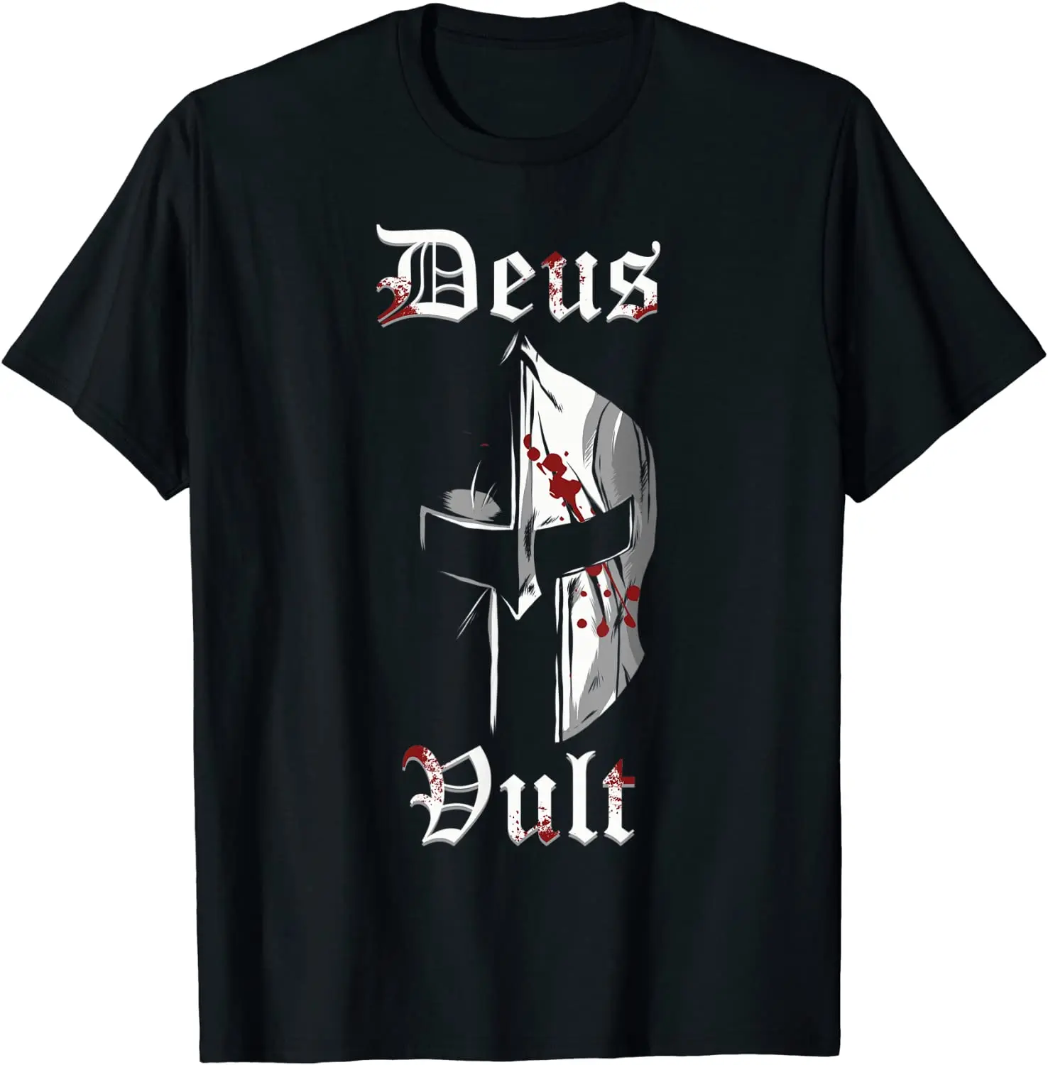 

Deus Vult Christian Motto Knights Templar Crusader T-Shirt 100% Cotton O-Neck Summer Short Sleeve Casual Mens T-shirt Size S-3XL