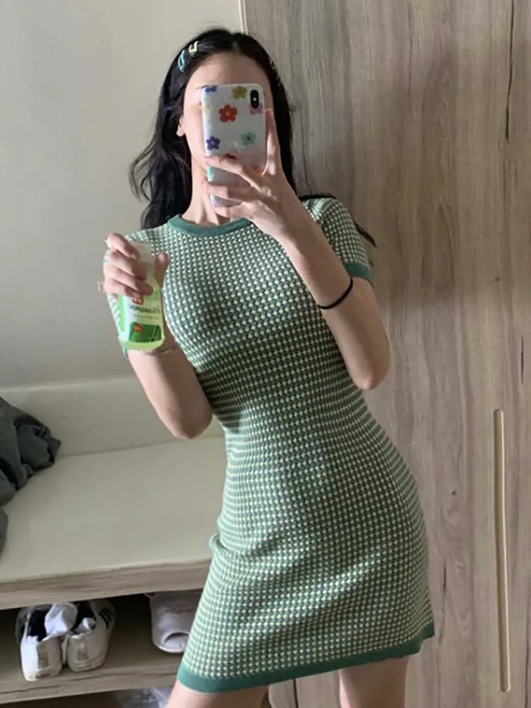 

Summer Women's Dresses Fashion Designer Robes Simple Mini Dress for Women Sweet Slim Party Robes Female Clothing Femme Vestidos