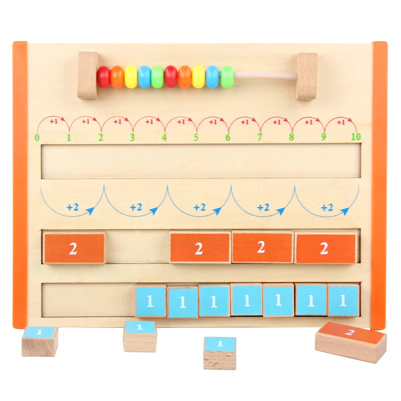 

Montessori Children Arithmetic Board Math Toys Color Number Learning Game Early Educational Puzzle Toy For Toddler Teaching Aids
