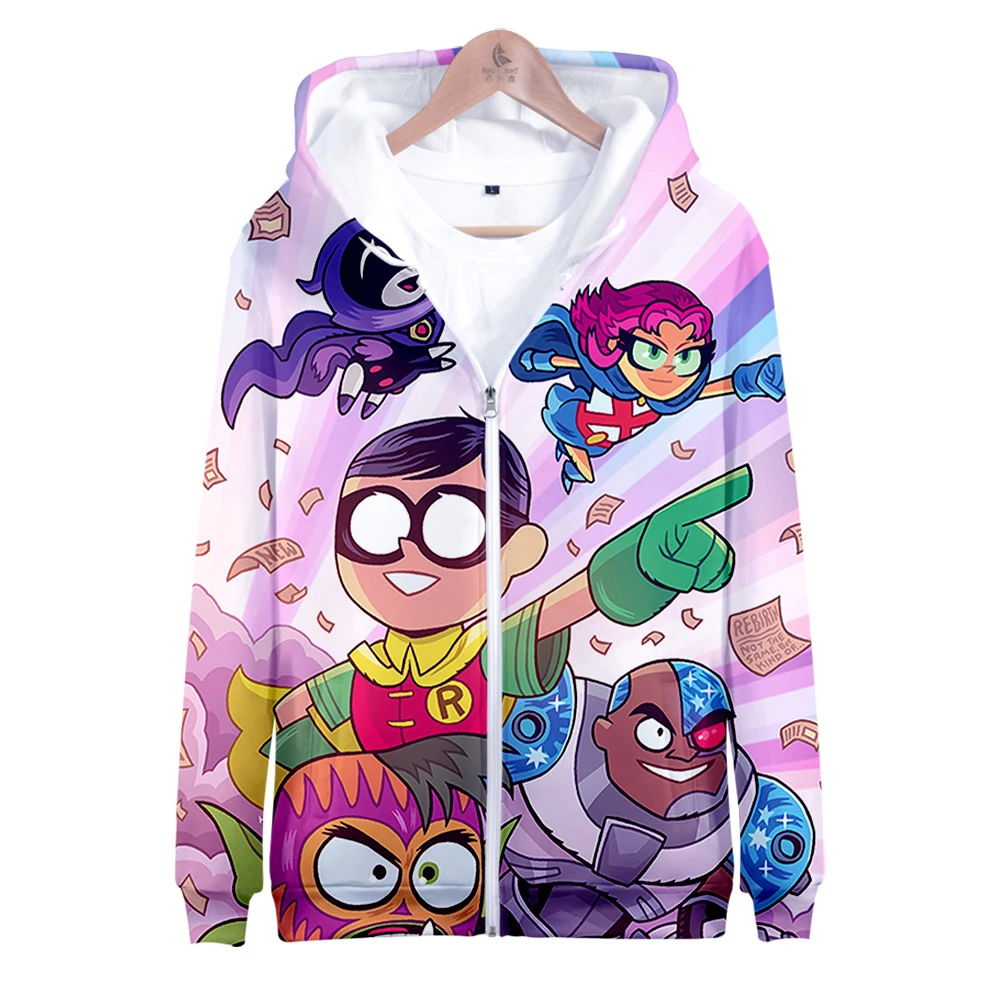 

Anime Teen Titans Go 3D Print Autumn Winter Holiday Passionate Style Men/Women Streetwear Style Zip HIP HOP Ho 100-4XL Oversized
