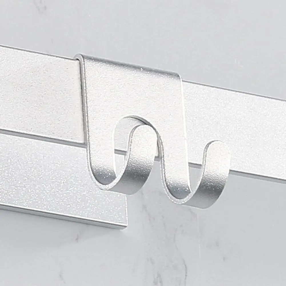 

2Pcs Coat Hook Heavy Duty Punch-free Mini Aviation Aluminum Free Hole Towel Wall Rack for KitchenAluminum Plug Shaver Wall Hook