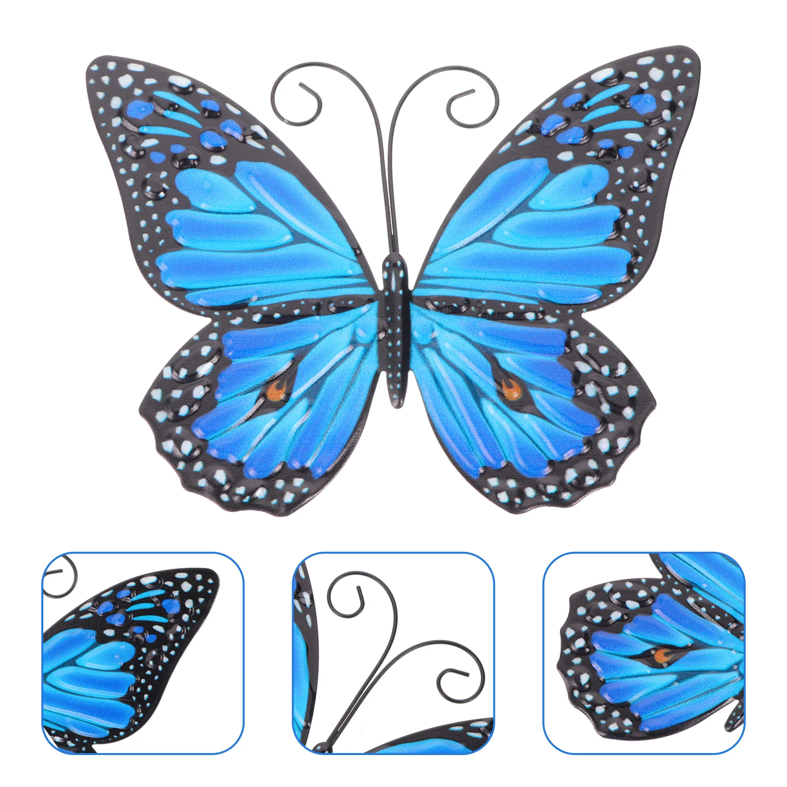 

Butterfly Wall Hanging Butterfly-shape Pendant Garden Butterflies Decoration Metal Ornament Home Craft