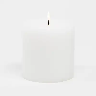 

4" x 4" White Pillar Candles Set of 6