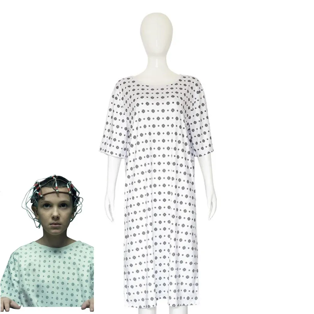 

TV Stranger Things Eleven Jane Ives Hopper El Eleanor Cosplay Costume Hawkins Laboratory Uniform Halloween Adult Child Dress