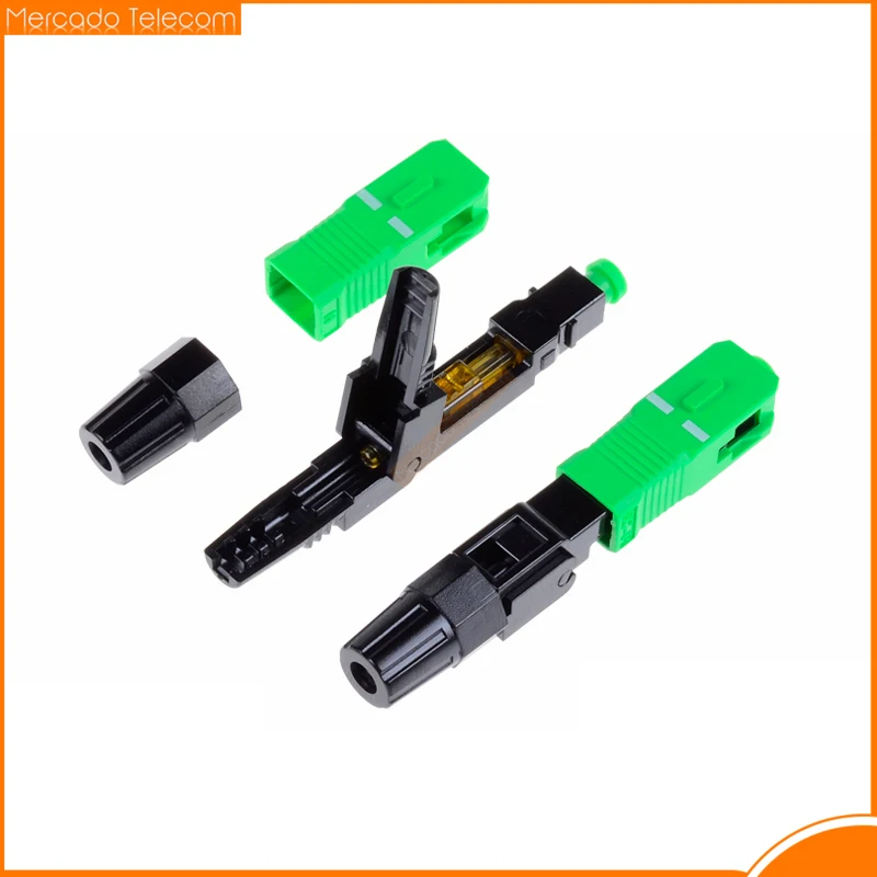 Best price SC APC/UPC Single Mode Fiber Optic Fast Connector SC Quick Connector FTTH Tool Cold Connection Optical Adapter