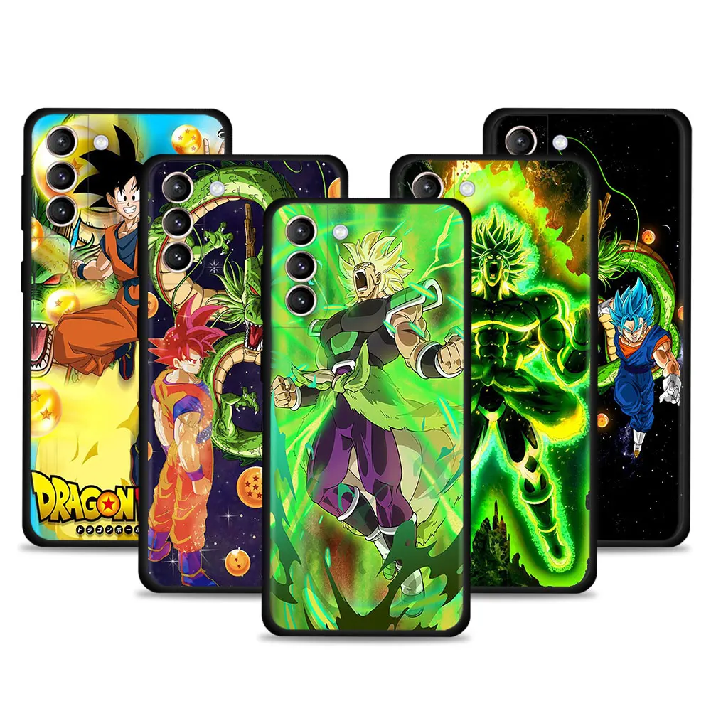 

Phone Case For Samsung Galaxy S22 S21 S20 FE Ultra S10 S9 S8 Plus Note 20 Ultra Silicone Capa Dragon Ball Manga Shenron Gohan