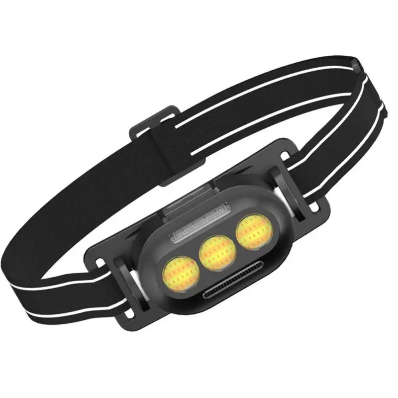 

Head-mounted Work Lamp Glare Outdoor Headset Long Battery Life Water Proof Headlamp Outdoor Work Light Double Light Source Black