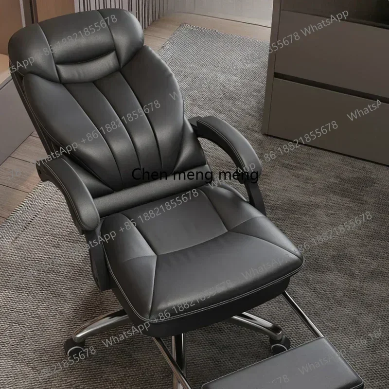 Фото N138 Роскошное офисное кресло Dermis Boss: Современное, комфортное, эргономичное для длительного сидения, для компьютера, спальни, игр, деловая мебель №2