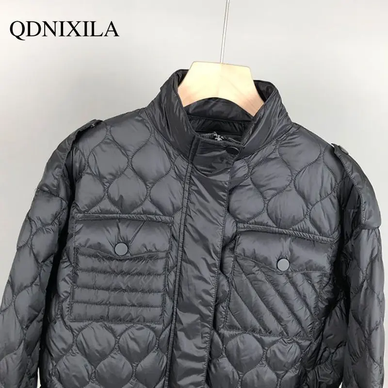 Winter Jacket Women 2022 Small Short Stand Collar High Waist Cotton Jacket Women's Versatile Thin Cotton Jacket Winter Coats