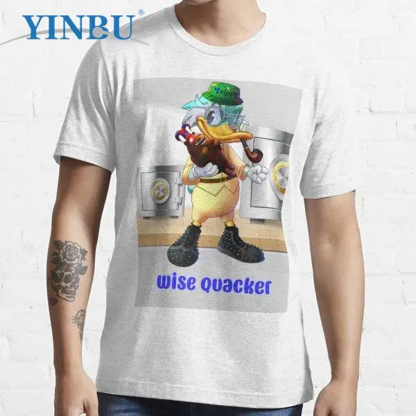 

Wise Quacker duck Men's short sleeve t-shirt 2023 new in YINBU Brand Graphic Tee