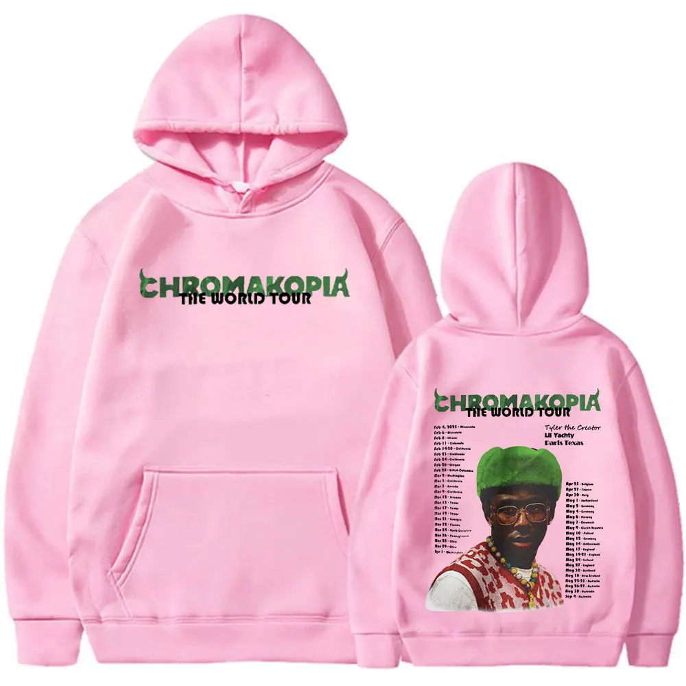 Tyler The Creator Chromakopia World Tour Hoodies Mens Clothing Hip Hop Vintage Oversized Sweatshirts Harajuku Pullover Fans Gift