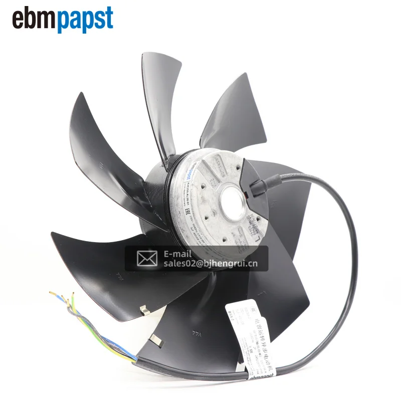 Фото ebmpapst A2E250-AL06-01 250 x 72 мм 230 В переменного тока 150 Вт 0,66 А 2600 об/мин шарикоподшипник IP44 проводные провода Осевой охлаждающий вентилятор для шкафа №4