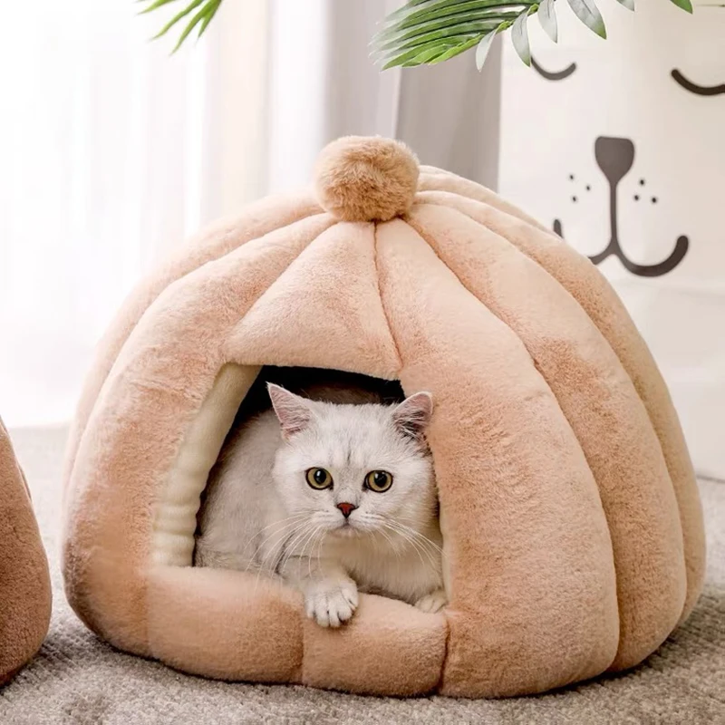 

Warm Cozy Pet Dog House Cat Bed Mat Removeable Kennel Nest Pet Basket Soft Comfortable Kitten Sleeping Pet Nest Cat Accessories