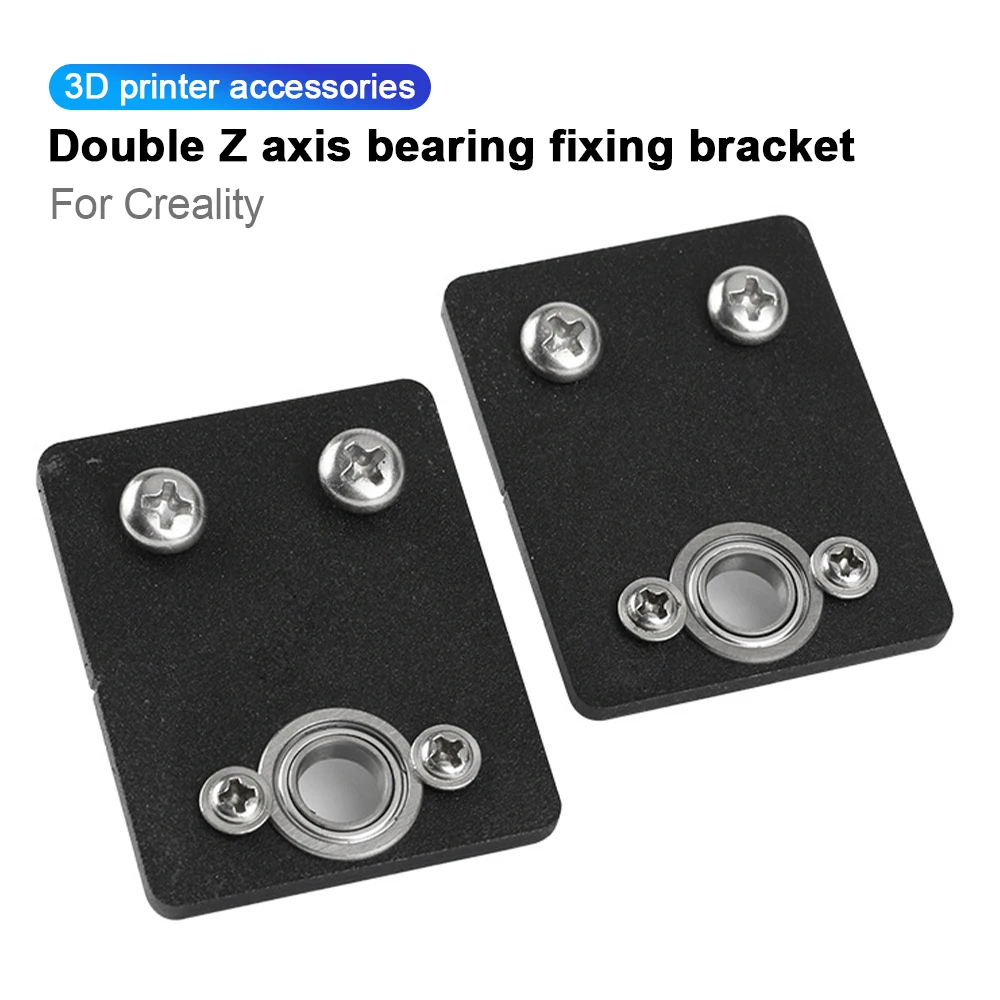 

2pcs Dual Z-axis Bearing Fixing Bracket Set Aluminum Alloy Z-Rod Stabilizer Bearing Holder 3D Printer Parts