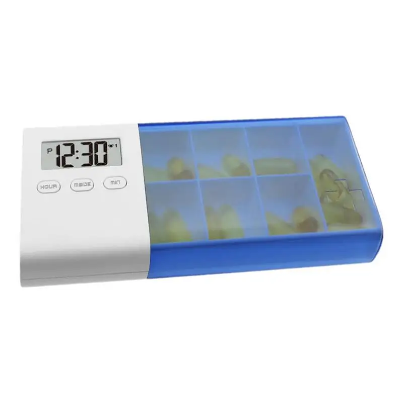 

Держатель для таблеток портативный автоматический диспенсер для таблеток для пожилых людей с будильником USB коробка для таблеток Органайз...