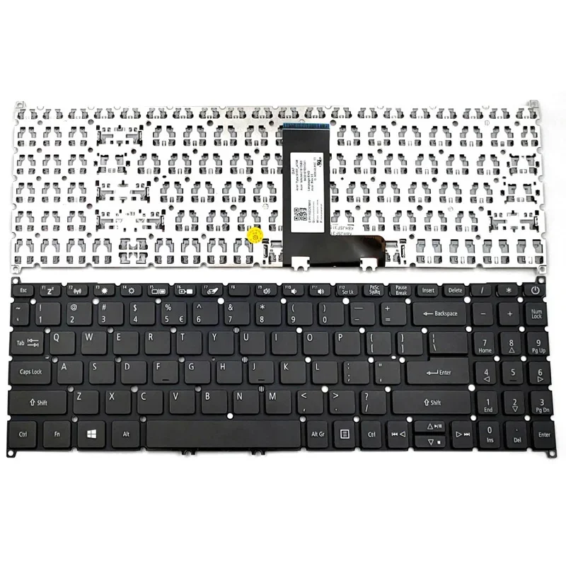 Новая клавиатура для ноутбуков Acer Aspire 5 A515-43 A515-43-R19L A515-43-R5RE A515-43G A515-54 A515-54-51DJ, черная, раскладка US (art.: 3920d8dc2d441) - 3920d8dc2d441