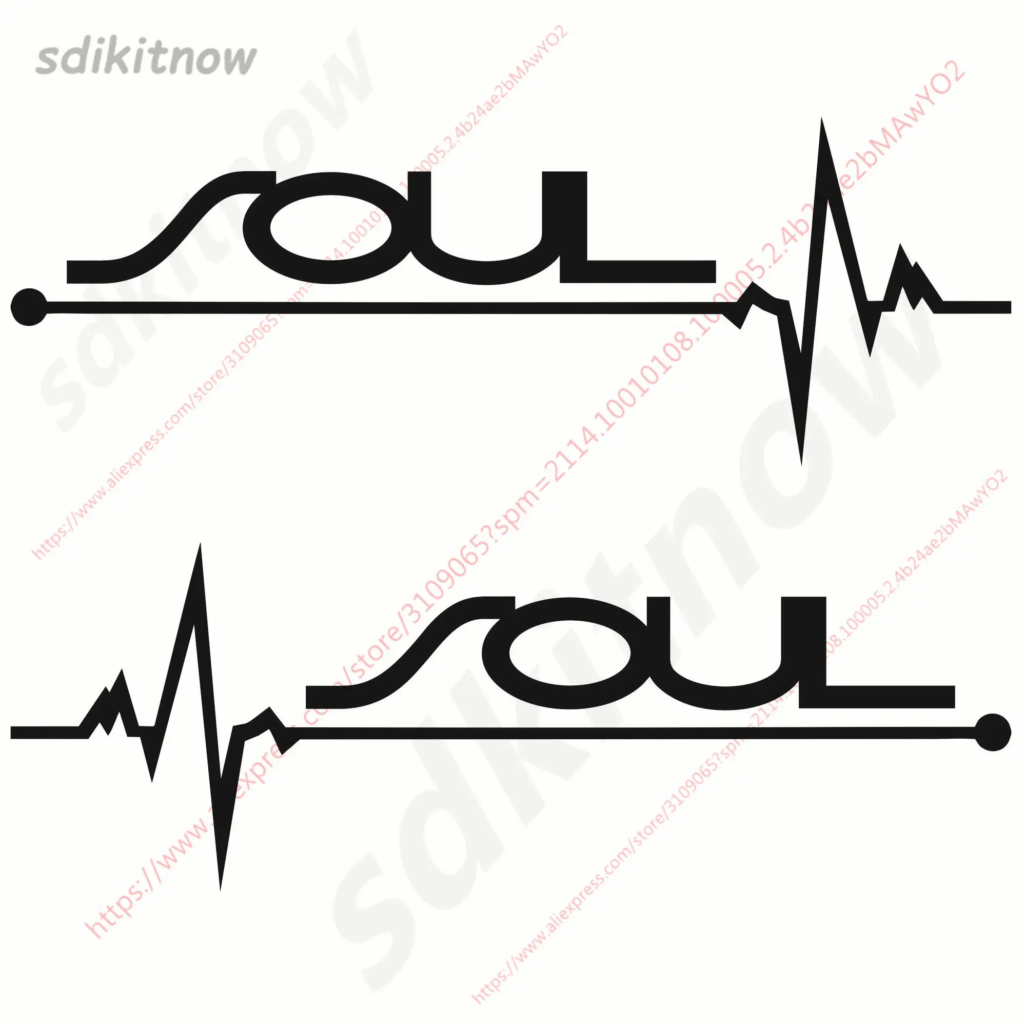 

2pcs/lot Car Sports Decal Sticker Styling Windows Decoration Accessories For kia soul 2022 2021 2020 2019 2018 2017