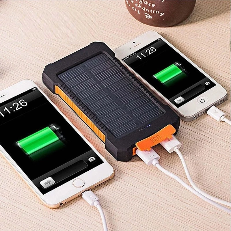 Внешний аккумулятор на солнечных батареях 80000 мАч с двумя USB-портами