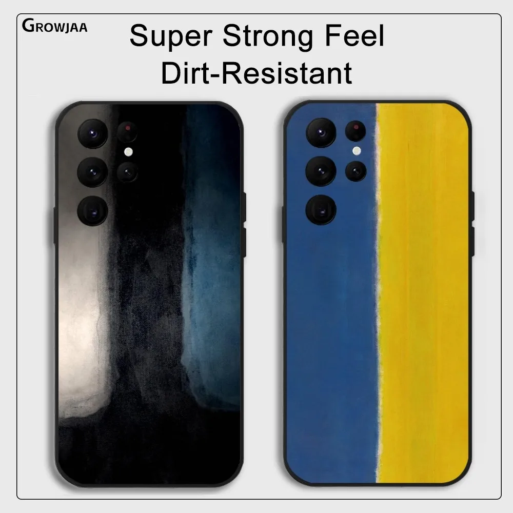 Чехол для телефона Mark R-Rothko Ins Color Block Samsung Galaxy S25 S24 S22 S23 Ultra S21 S20 Plus 5G защитный