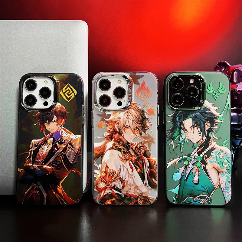 Горячий чехол в стиле аниме Genshin Impact Furina Charlotte Neuvillett Navia для iPhone 16 15 14 13 12 11 Pro Max