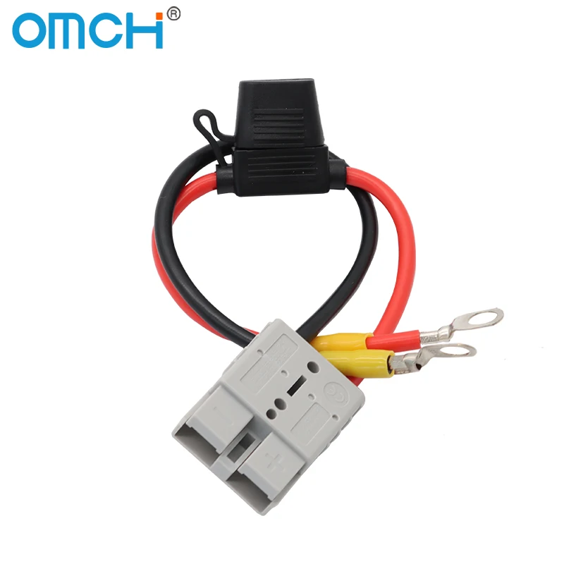 Фото OMCH 1 шт., 50 А, 30 см, 10AWG, удлинительный кабель для соединительного кабеля с предохранителем 50 А, электрическое оборудование №5